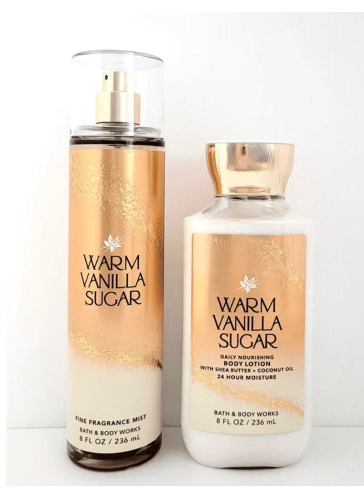 Warm Vanilla Sugar Fine Fragrance Mist & Body Lotion Set of 2